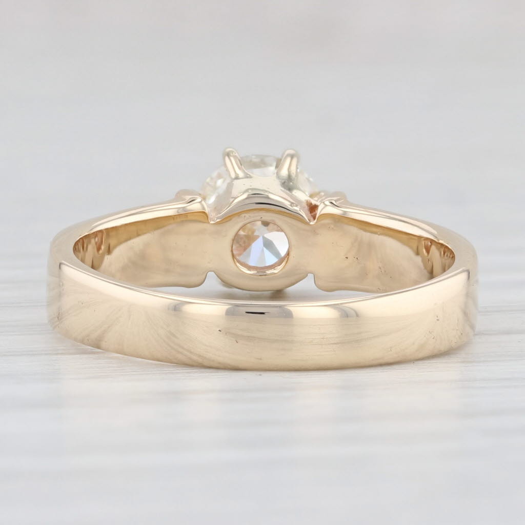 Light Gray 1.07ct Diamond Engagement Ring 14k Yellow Gold VVS1 GIA Round Solitaire Sz 7.25