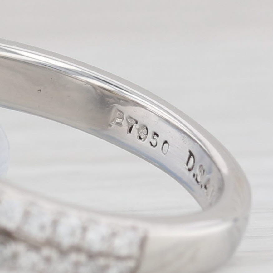 Light Gray 1.41ctw Oval Yellow Diamond Halo Ring 950 Platinum Size 5.75 GIA Engagement