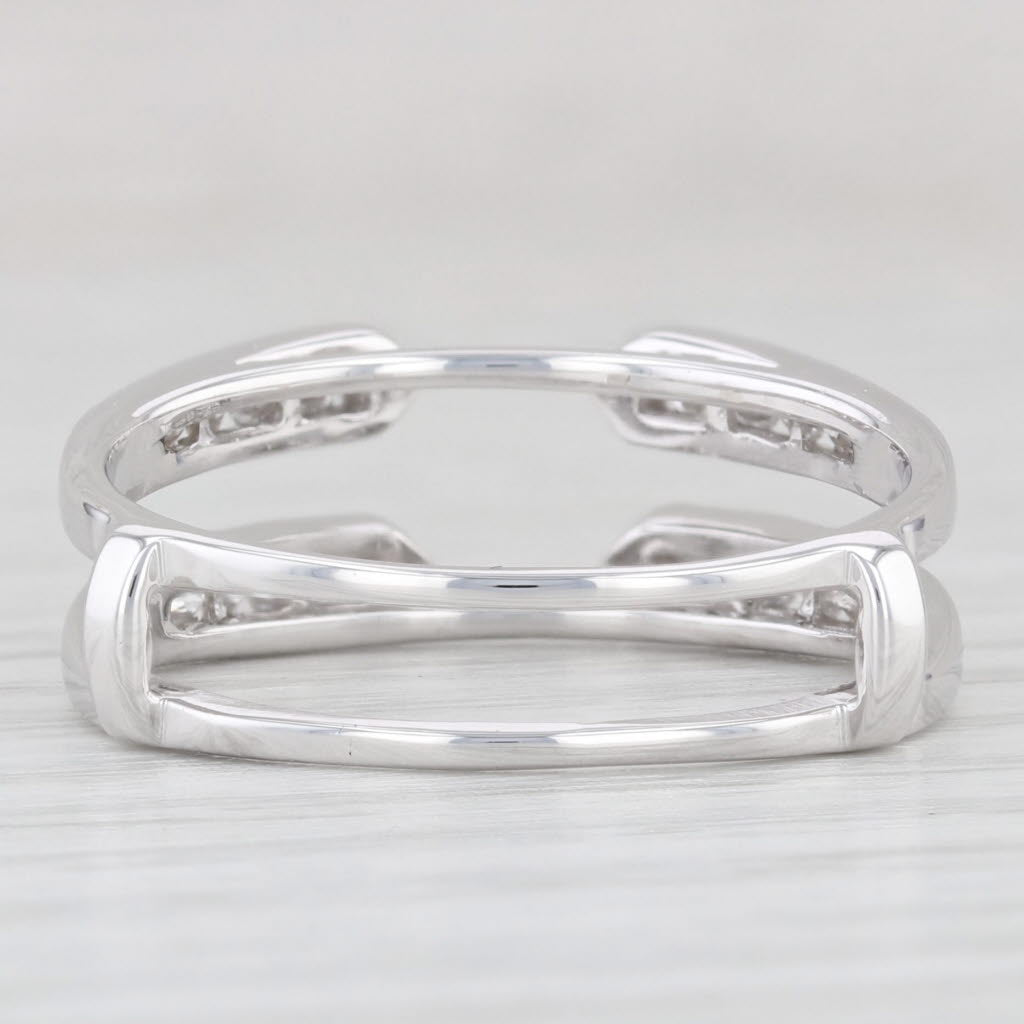 Light Gray 0.50ctw Diamond Ring Jacket Guard 14k White Gold Size 9.5 Wedding Band