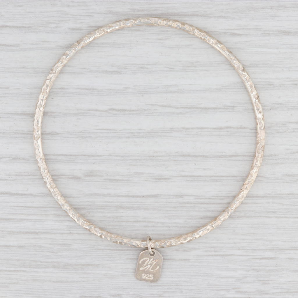 Light Gray New Nina Nguyen Pallas Bangle Bracelet Sterling Silver 7" Size 3