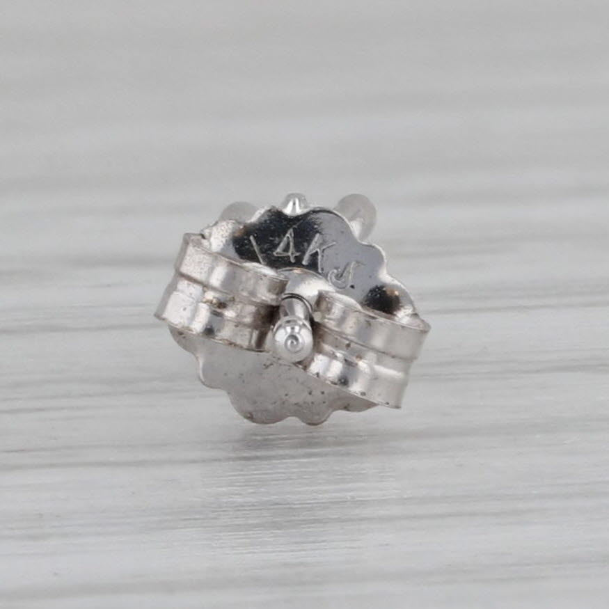 Gray New 0.20ctw VS2 Diamond Stud Earrings 14k White Gold Round Solitaire Studs