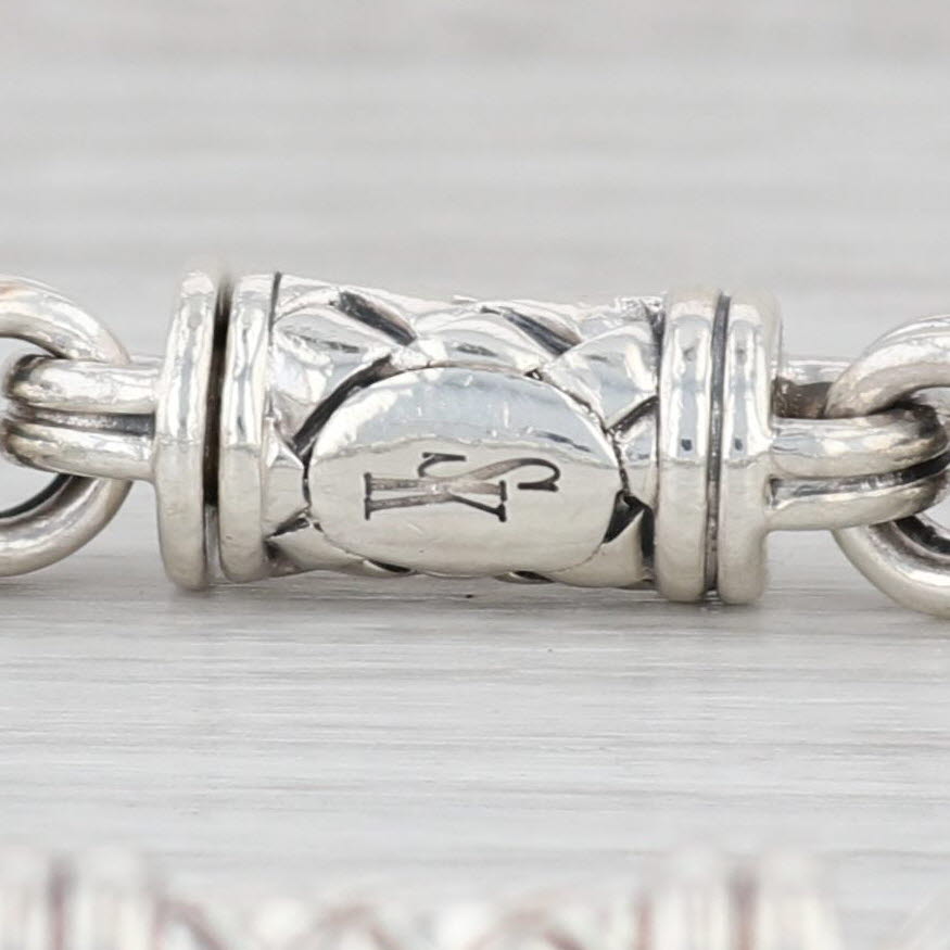 Light Gray Scotty Kay 8.25" Statement Bracelet Sterling Silver 925 8.6mm