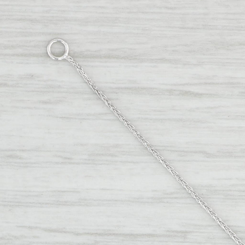 Light Gray Venetti 1.40ctw Tanzanite Diamond Halo Pendant Necklace 14k Gold 18" Wheat Chain