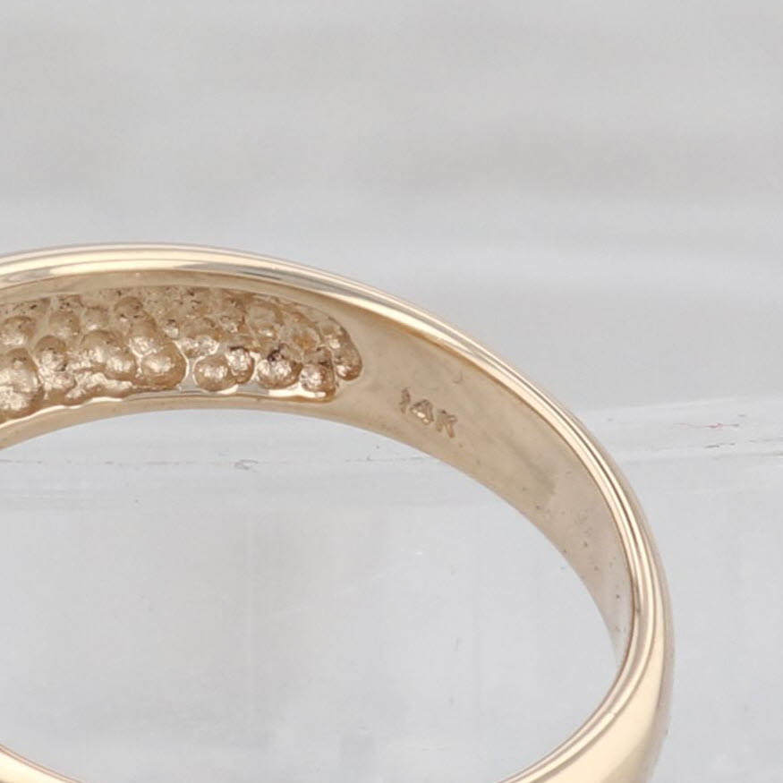 Light Gray Cultured Pearl Solitaire Ring 14k Yellow Gold Size 7