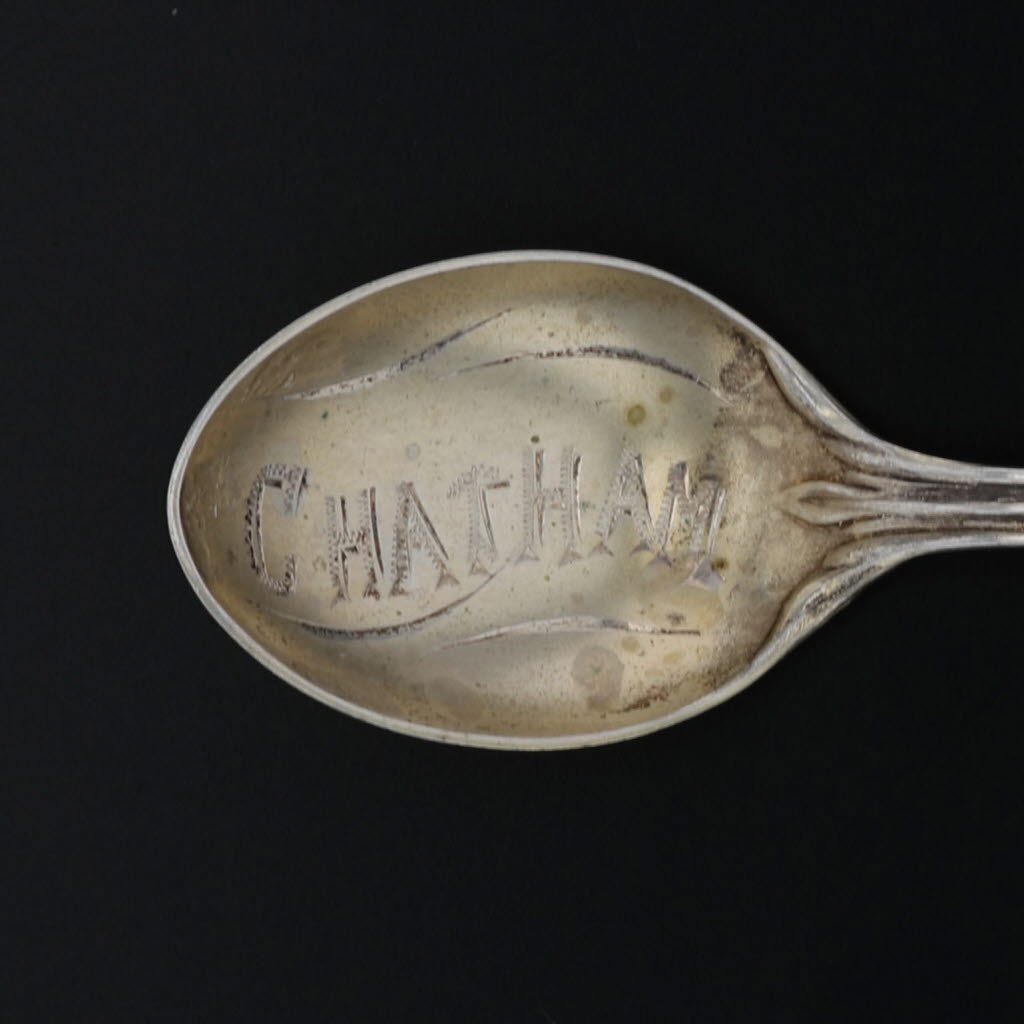 Rosy Brown Vintage Chatham Canada Souvenir Spoon Sterling Silver Coat of Arms Crest