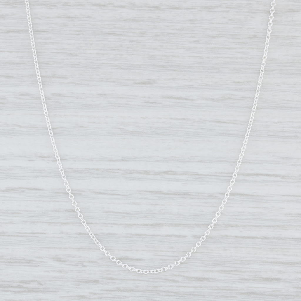 Light Gray New Round Cable Chain Necklace 925 Sterling Silver 18" 1.3mm Italian