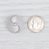 Light Gray New Bastian Inverun Diamond Pendant Sterling Silver Curved Cutout Circle