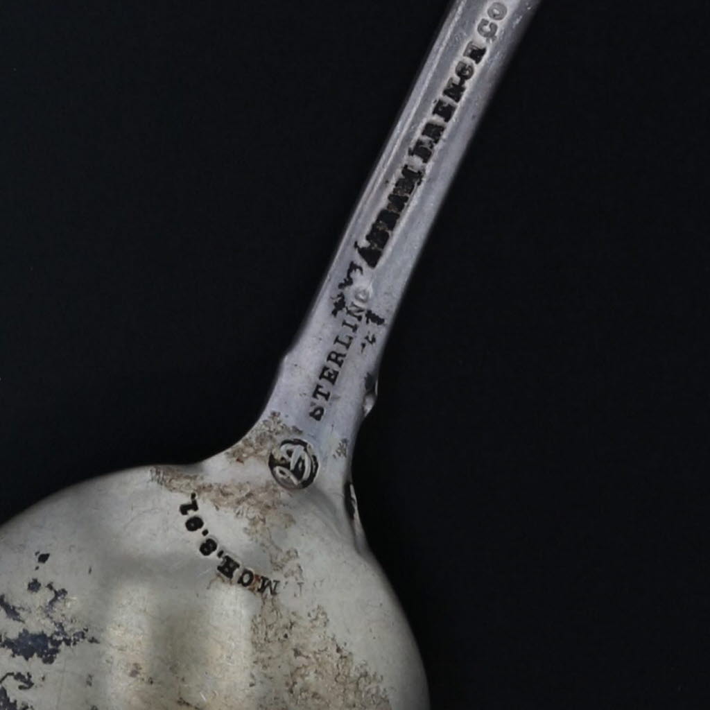Black St Augustine Florida Souvenir Spoon Sterling Silver Old City Gates