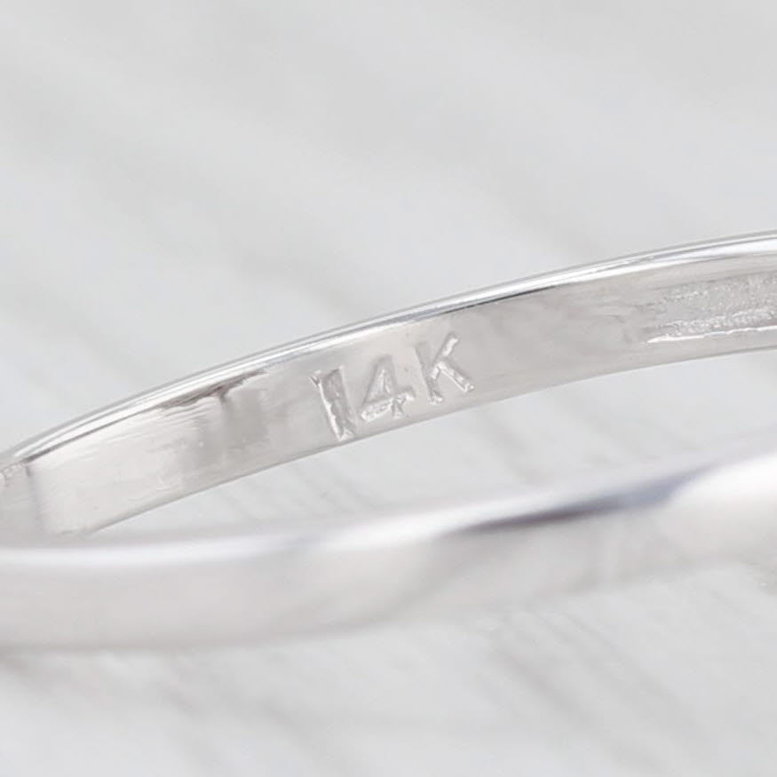 Light Gray 0.35ctw Tiered Diamond Cluster Engagement Ring 14k White Gold Size 7