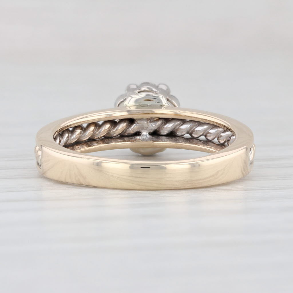 Light Gray Vintage 0.47ctw Diamond Cluster Engagement Ring 10k Yellow Gold Size 7.75