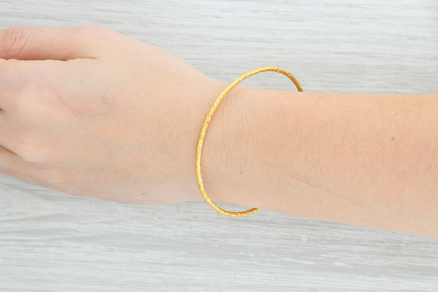 Light Gray New Nina Nguyen Pallas Bangle Bracelet Sz 3 8" Sterling Silver 22k Gold Vermeil