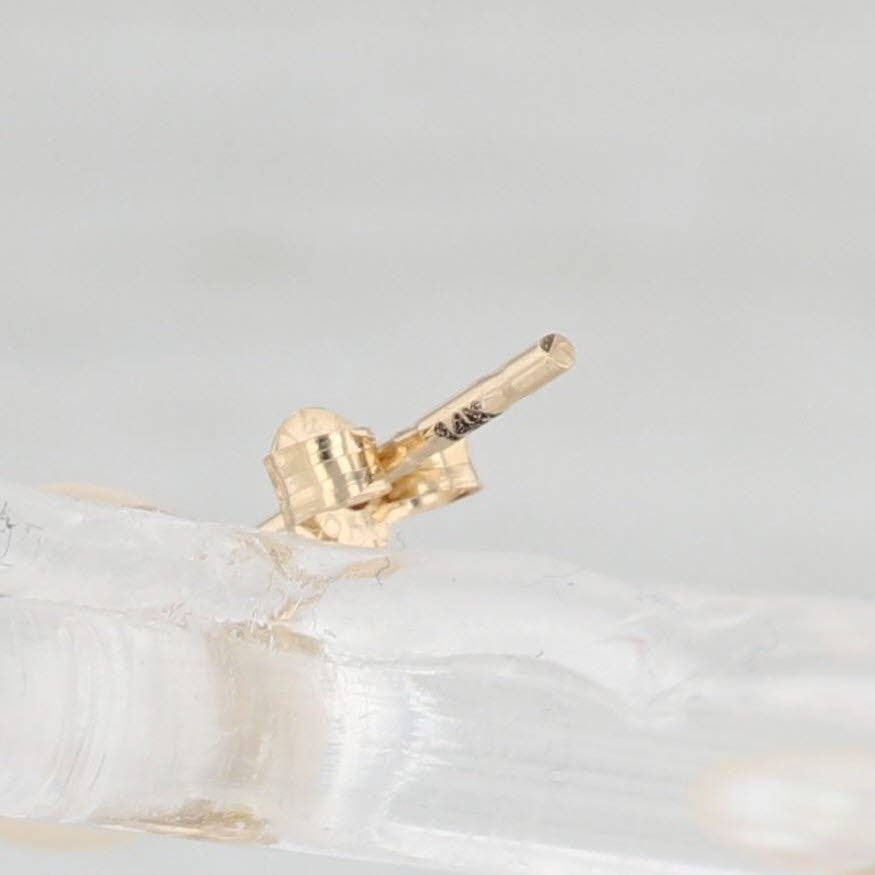 Light Gray Cultured Saltwater Pearl Stud Earrings 10k Yellow Gold Pierced Studs