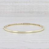 Light Gray 0.70ctw Yellow Diamond Oval Bangle Bracelet 14k Yellow Gold 6.75”