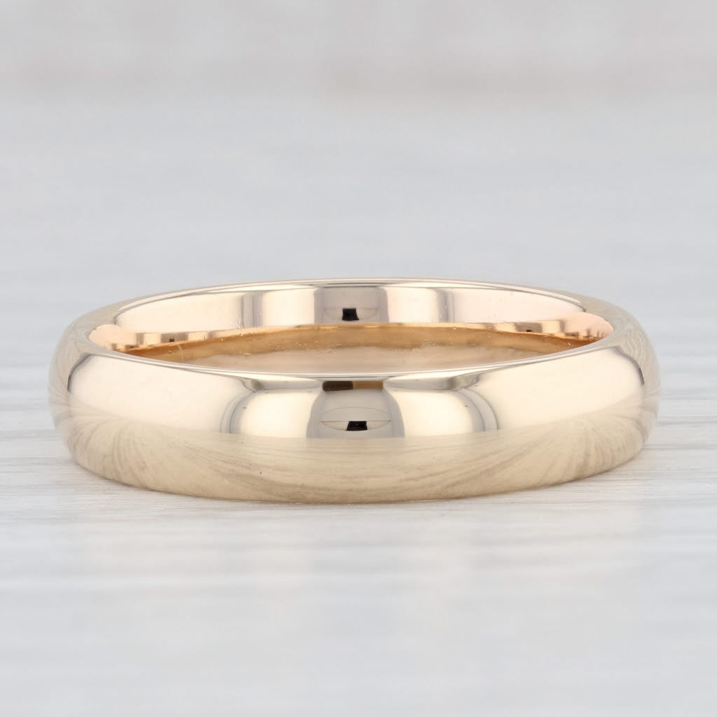 Light Gray Comfort Fit Men's Wedding Band 14k Yellow Gold Size 12.25-12.5 Ring
