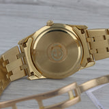Light Slate Gray Gucci Solid 18k Yellow Gold 29mm Midsize Quartz Watch Diamond Dial & Bezel w Box