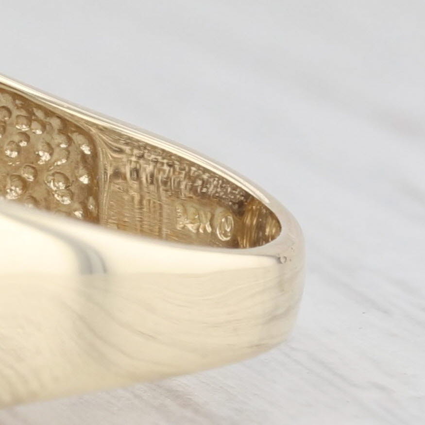 Light Gray 0.90ctw Diamond Ring 14k Yellow Gold Size 8.5 Stackable