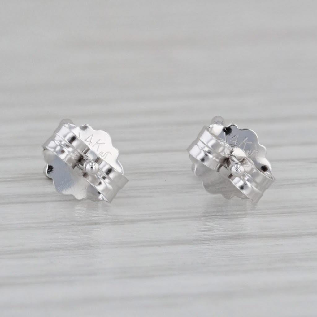 Gray New 0.21ctw VS2 Diamond Stud Earrings 14k White Gold Round Solitaire Studs