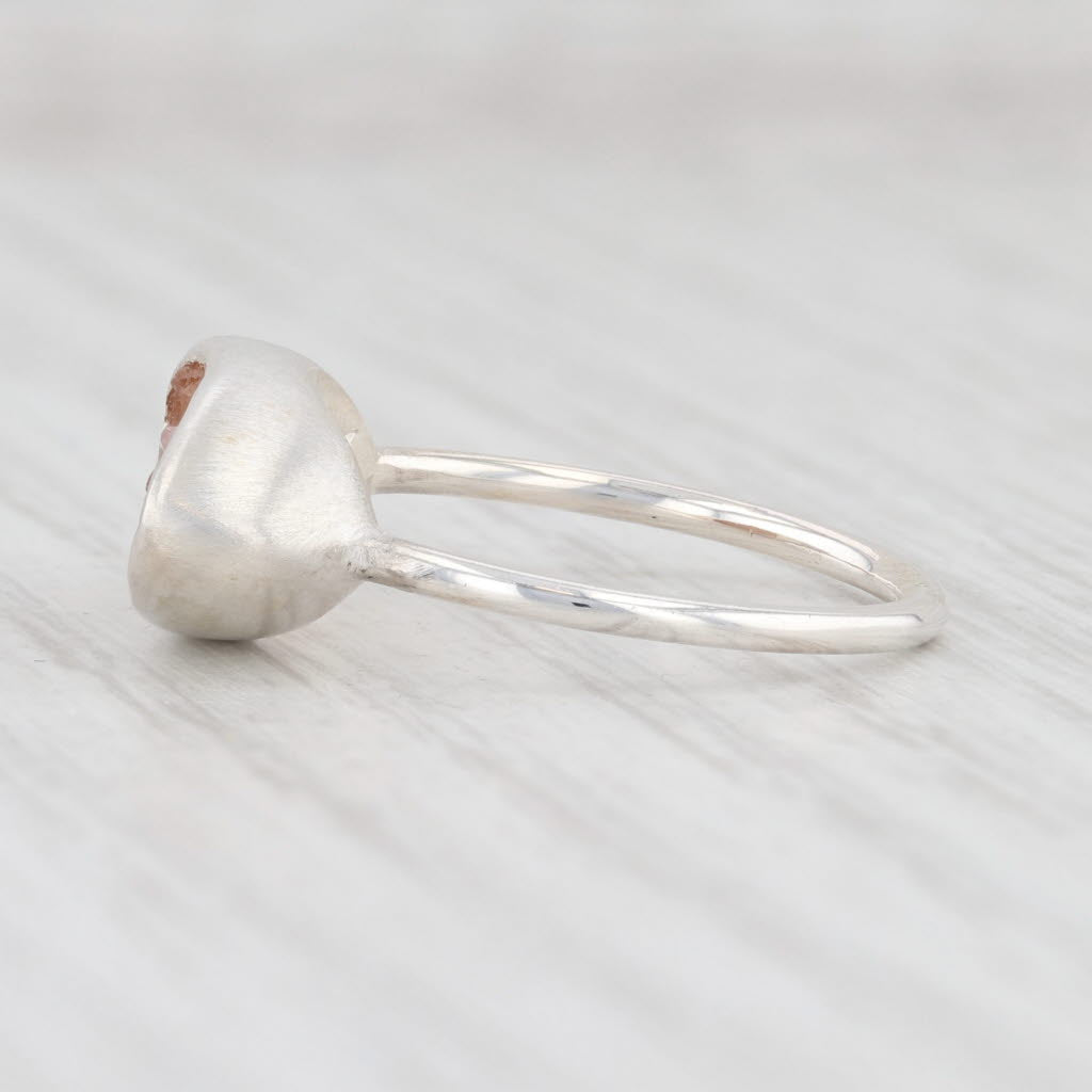 Light Gray New Nina Nguyen Sand Druzy Quartz Ring Size 7 Sterling Silver Solitaire