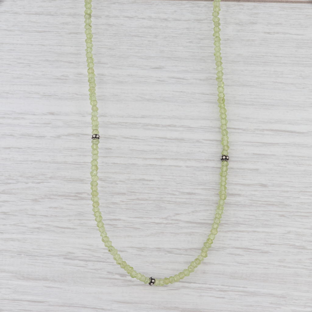 Light Gray New Nina Nguyen Harmony Bead Necklace Peridot Sterling Silver 32-36.5"