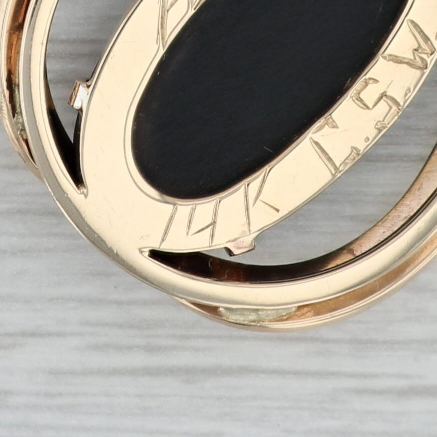 Gray Black Nephrite Jade Oval Cabochon Teardrop Pendant 14k Gold Artisan Signed