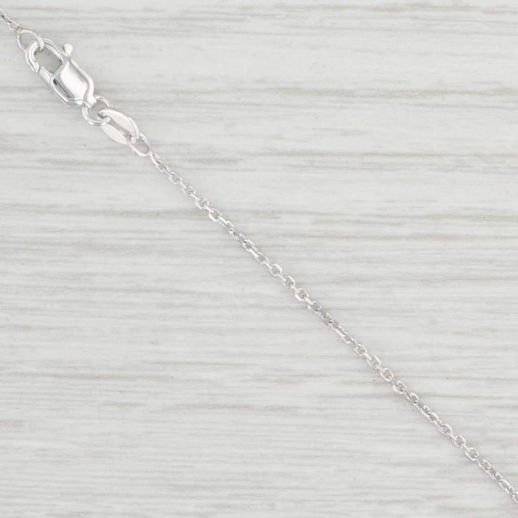 Light Gray New Custom 0.36ct Green Alexandrite Pendant Necklace 14k White Gold 16"