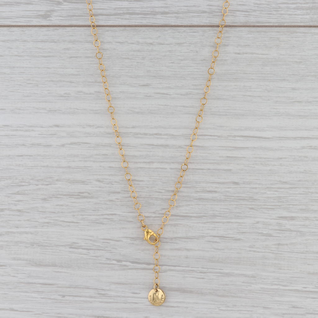 Gray New Nina Nguyen Amethyst Bead Necklace Sterling Gold Vermeil 39" Adjustable