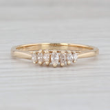 Light Gray 0.20ctw Diamond Pyramid Tiered Ring 14k Yellow Gold Size 9.75 Stackable