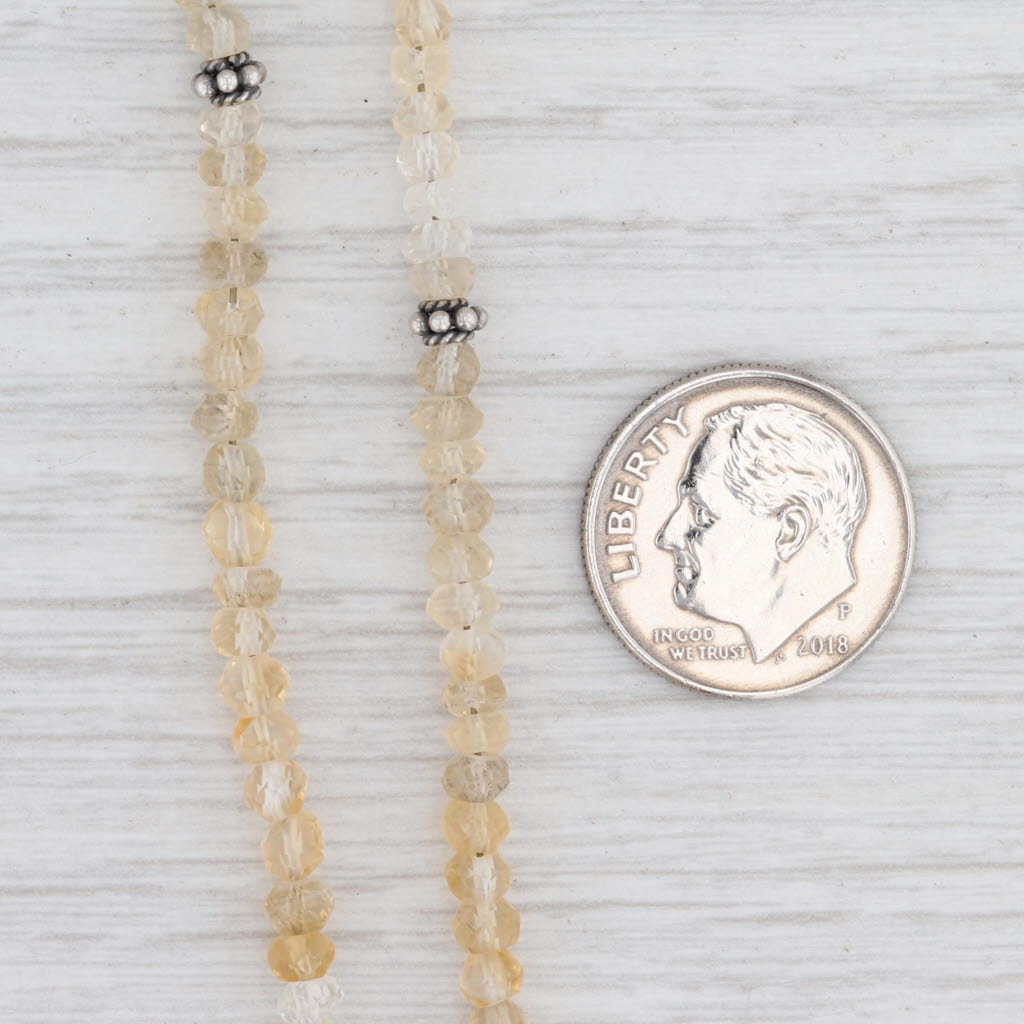 Light Gray New Nina Nguyen Harmony Bead Necklace Citrine Sterling Silver 32-36.5"