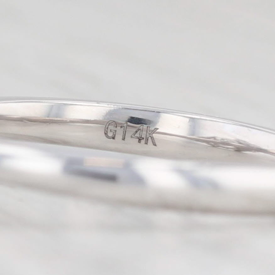 Light Gray New 1.33ctw Round Diamond Engagement Ring 14k White Gold Size 6.5 GIA