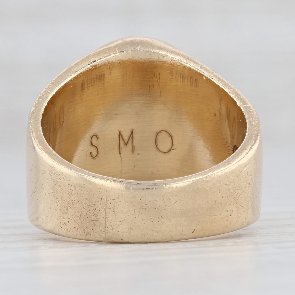 Light Gray Vintage Disney Cast Member 1972 Mickey Mouse Class Ring 10k Gold Size 8.75
