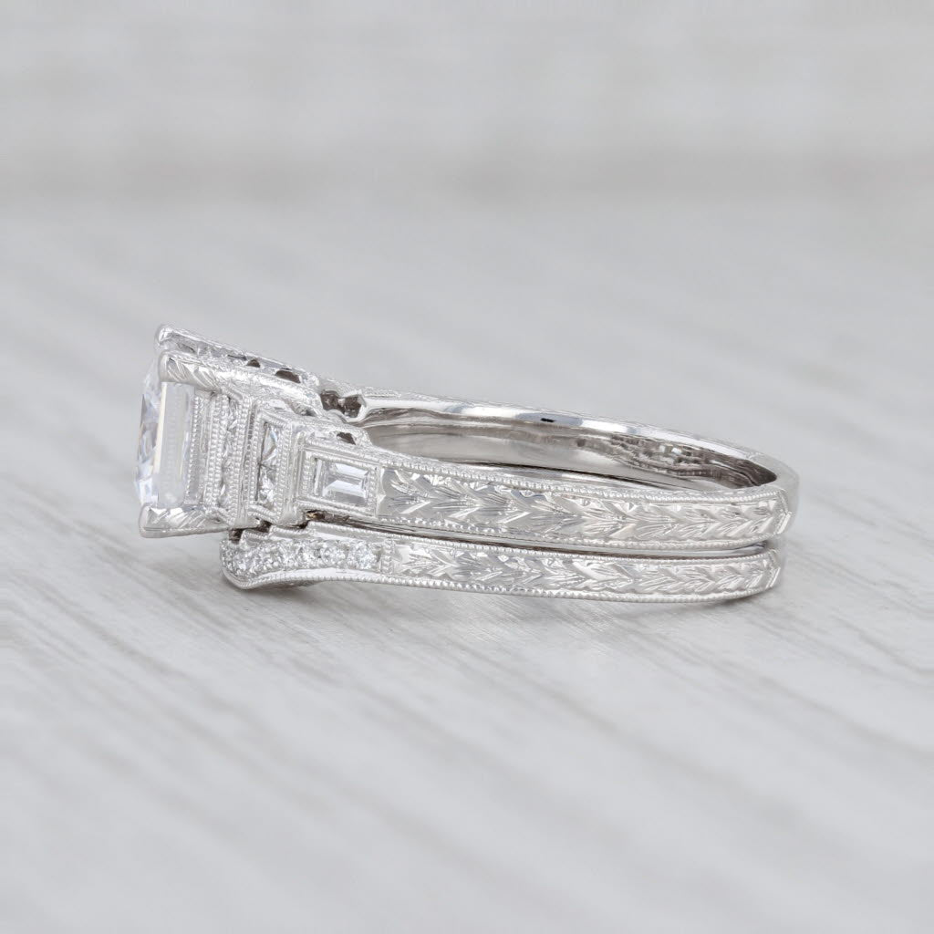 Gray New Beverley K Semi Mount Diamond Engagement Ring Wedding Band Bridal 18k Gold