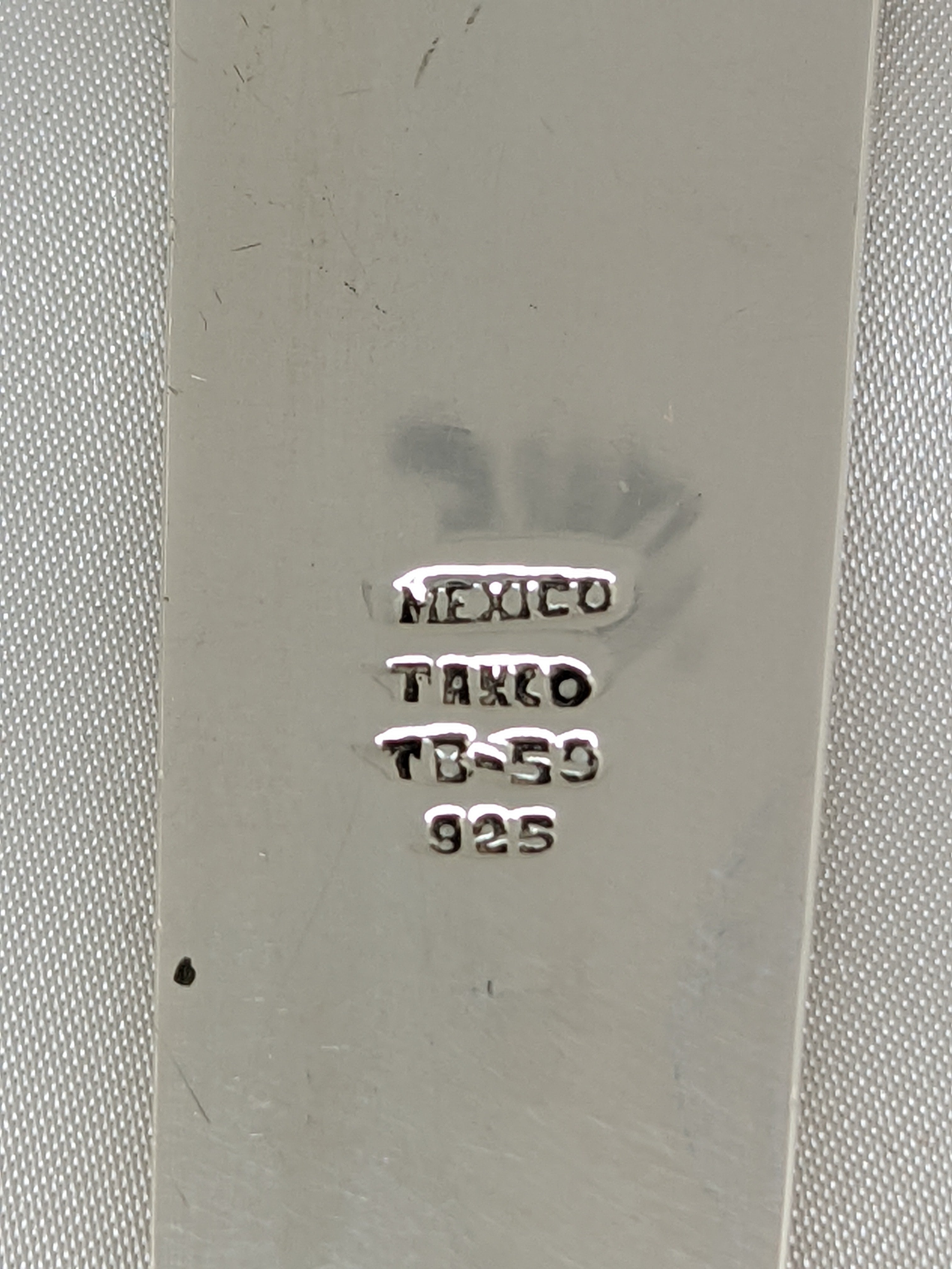 Dark Gray Carving Set Fork & Knife Sterling Silver TB-59 Taxco Colonial Blade 9.75" 13"