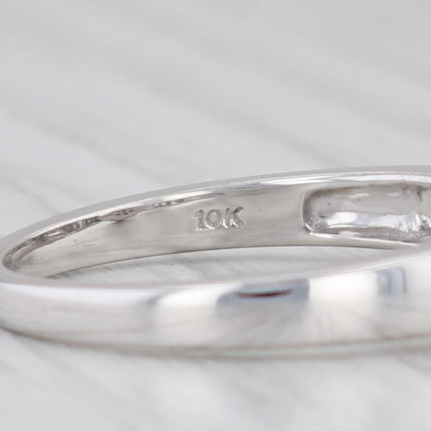 Light Gray 0.24ctw Round Diamond Engagement Ring 10k White Gold Size 7