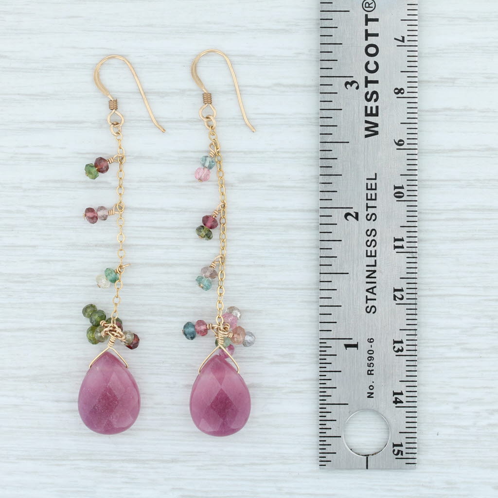 Light Gray Amethyst Teardrop Earrings Garnet Tourmaline Beads Hook Post Dangles Nordstrom