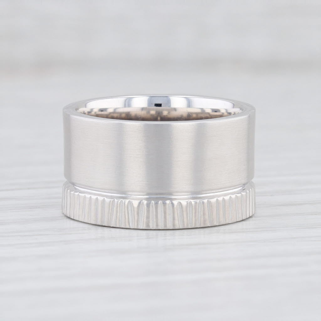 Light Gray New Bastian Inverun Ring Sterling Silver Diamond Statement 25771 Size 56 7.5