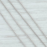 Light Gray New Round Wheat Chain Necklace 950 Platinum 16" 1mm Lobster Clasp