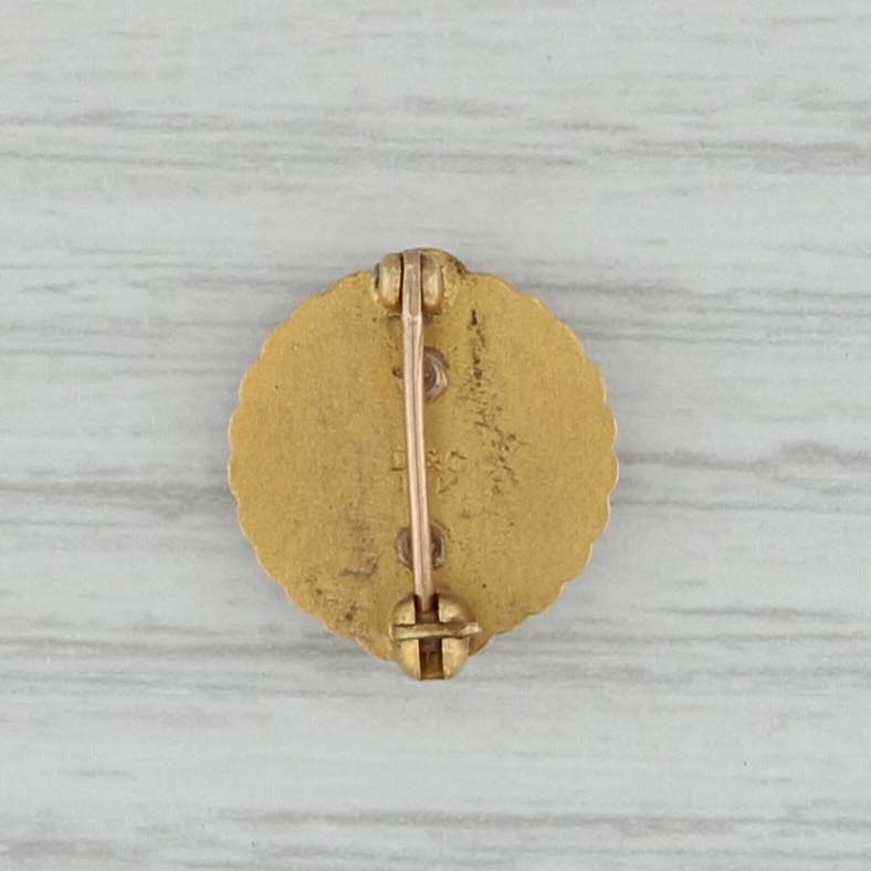 Gray Coca-Cola 5 Years Service Award Pin 10k Yellow Gold Lab Created Ruby Coke Bottle