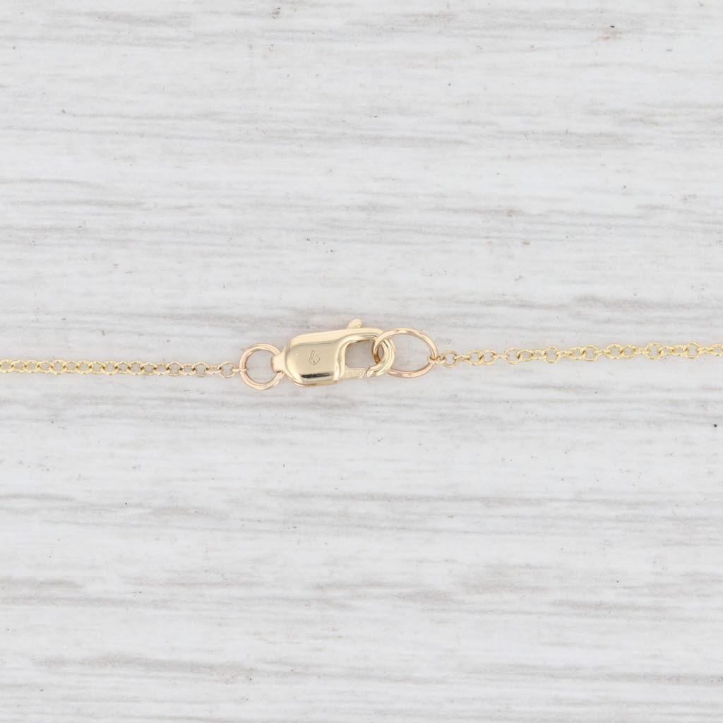 Light Gray New 3.09ctw Blue Topaz Diamond Pendant Necklace 14k Yellow Gold 16" Cable Chain