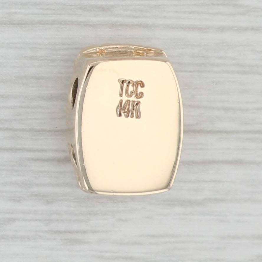 Light Gray Vintage 0.12ctw Citrine Slide Charm 14k Gold TCC November Birthstone