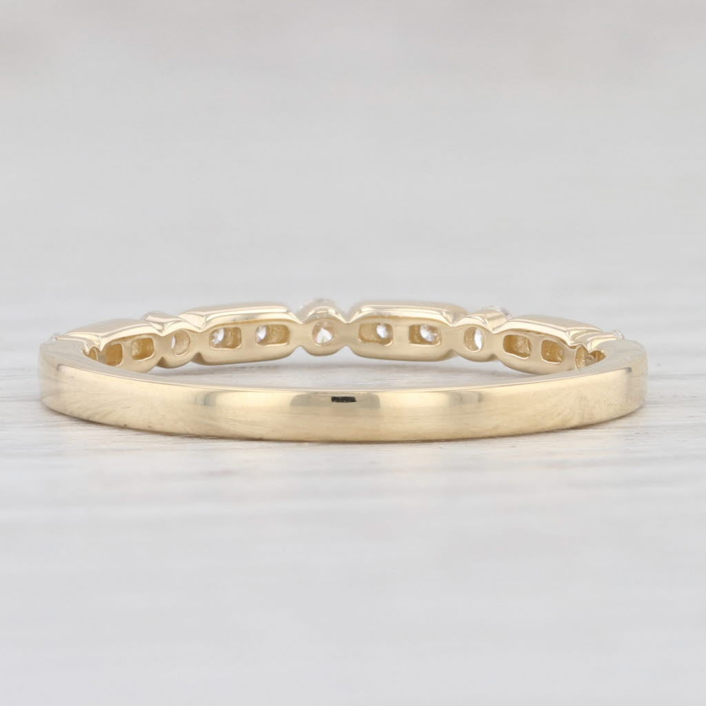 Light Gray New VS2 Diamond Stacking Ring 14k Yellow Gold Size 6.75 Wedding Band Stackable