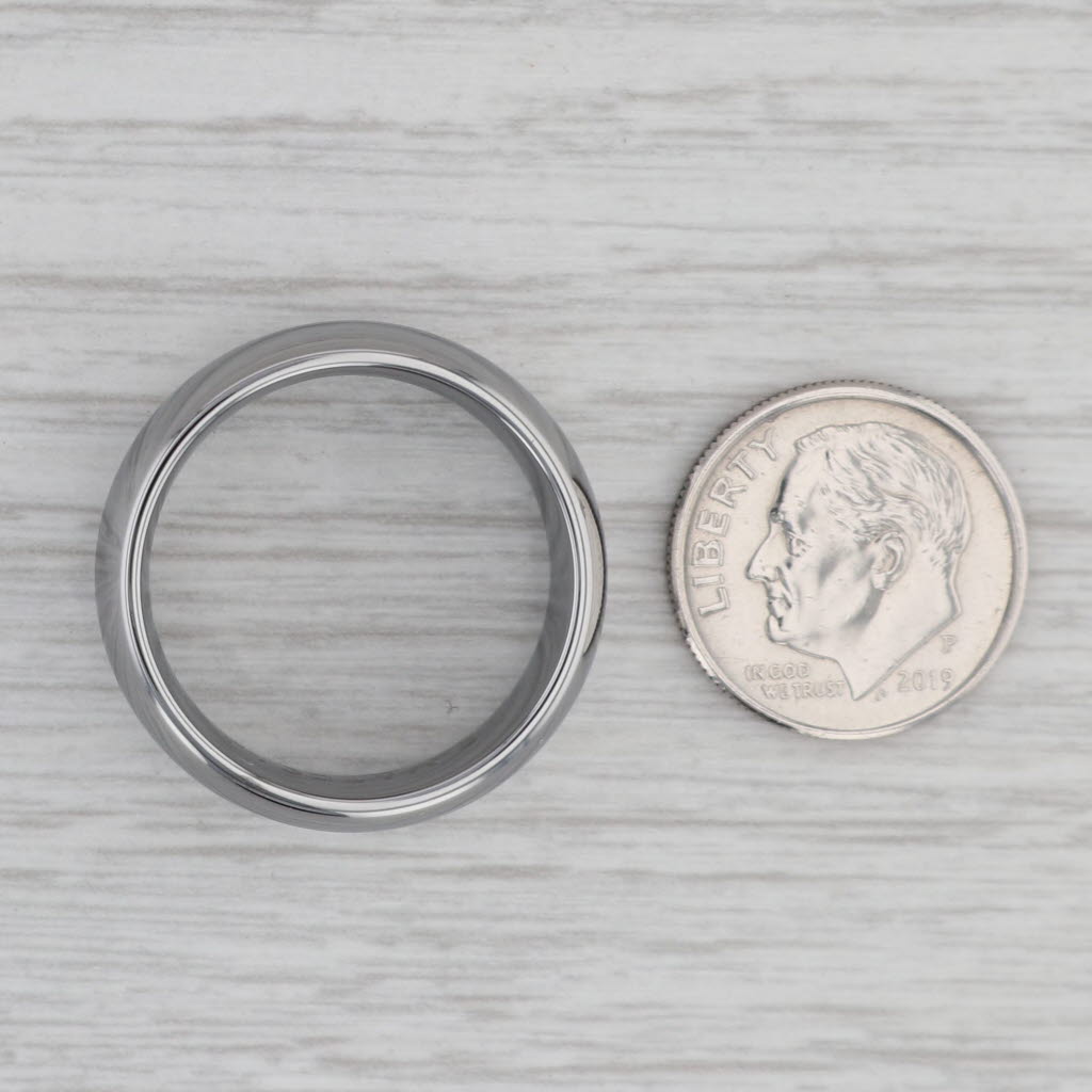Gray New Tungsten Carbide Ring Wedding Band 8mm Size 10