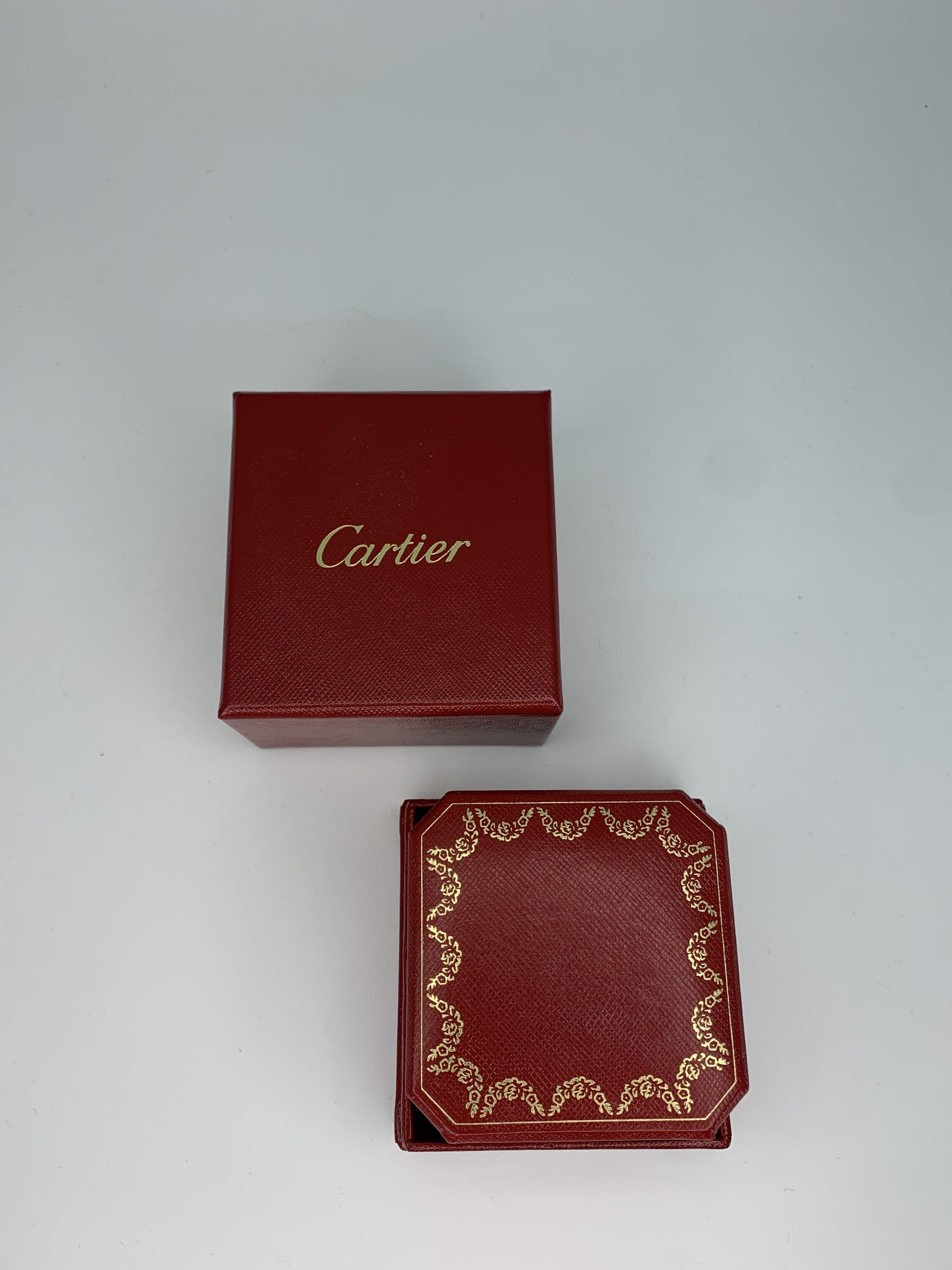 Gray Cartier VS1 0.65ct Round Solitaire Diamond Engagement Ring 950 Platinum with Box