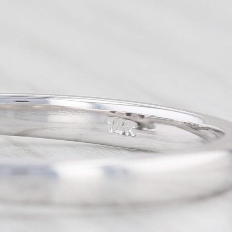 Light Gray 0.41ctw Diamond 3-Stone Engagement Ring 14k White Gold Size 9.75