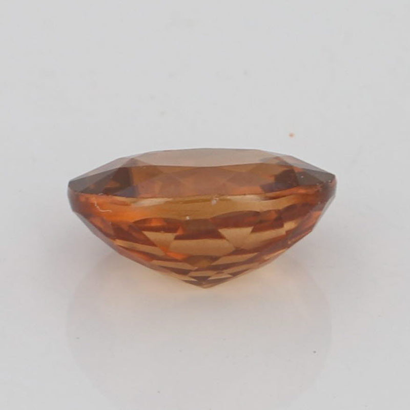 Light Gray New 7.8 x 6 mm 1.99ct Natural Orange Brown Zircon Oval Solitaire Loose Gemstone