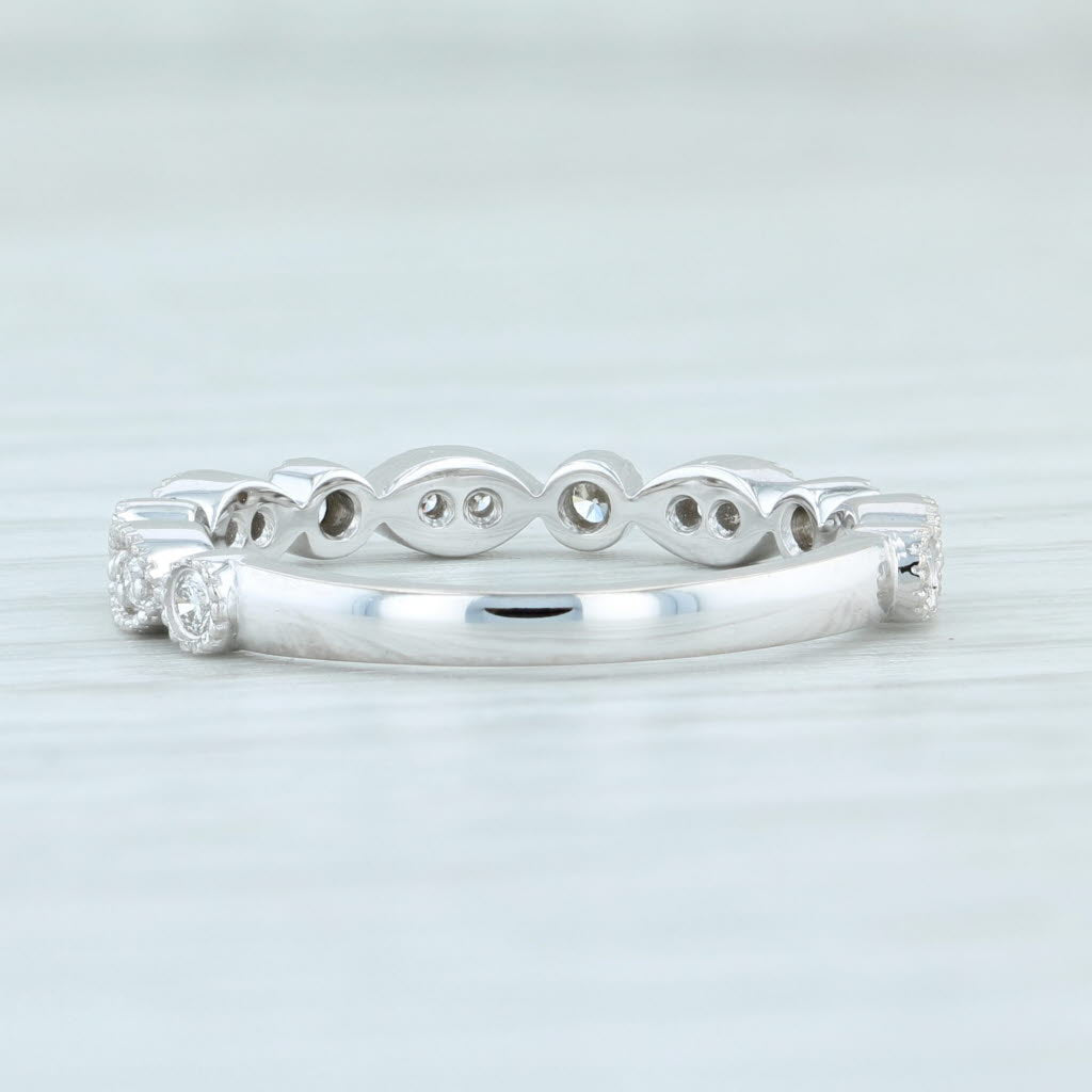 Light Gray New 0.24ctw Diamond Stackable Ring 14k White Gold S 6.5 Wedding Anniversary Band