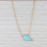 Light Gray New Nina Nguyen Pendant Necklace Turquoise Diamond 18k Gold 18"