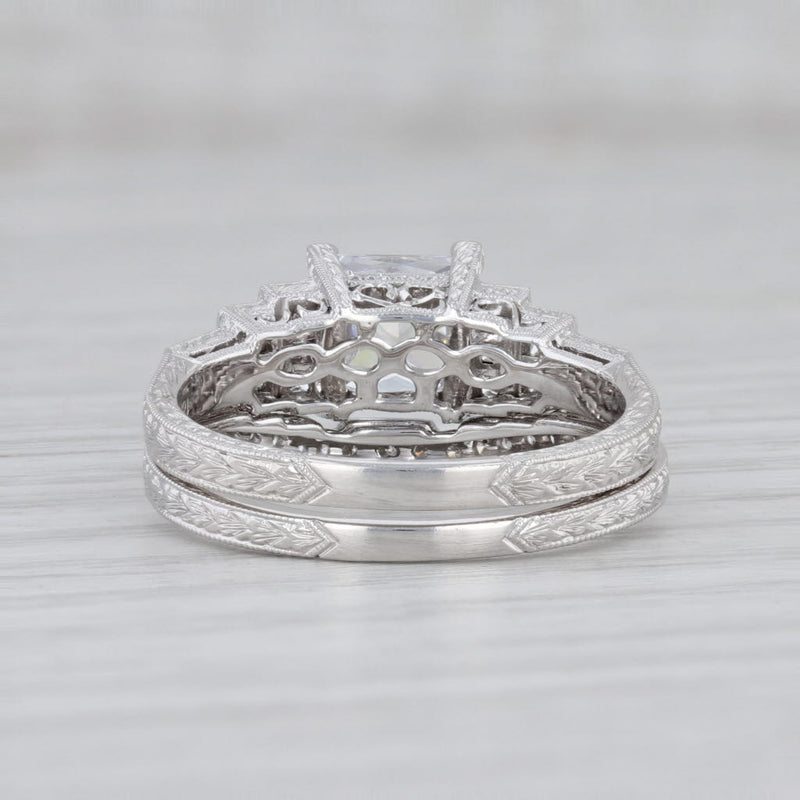 Gray New Beverley K Semi Mount Diamond Engagement Ring Wedding Band Bridal 18k Gold