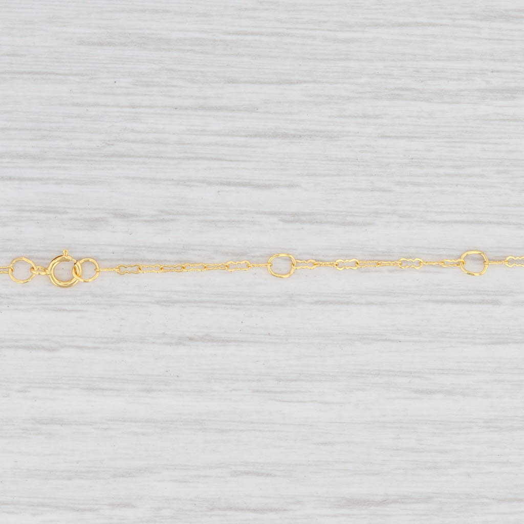 Light Gray New Nina Nguyen Necklace Turquoise Crinkle Chain Sterling Gold Vermeil 24-26”