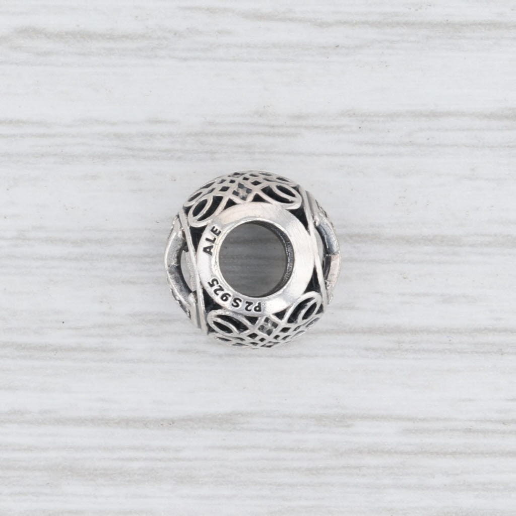 Light Gray New Authentic Pandora Vintage X Charm 791868CZ Sterling Silver Letter "X"