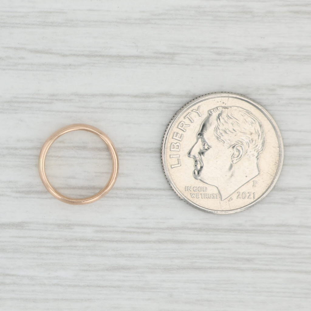 Light Gray Antique Ostby Barton Baby Ring 10k Yellow Gold Small Size Band